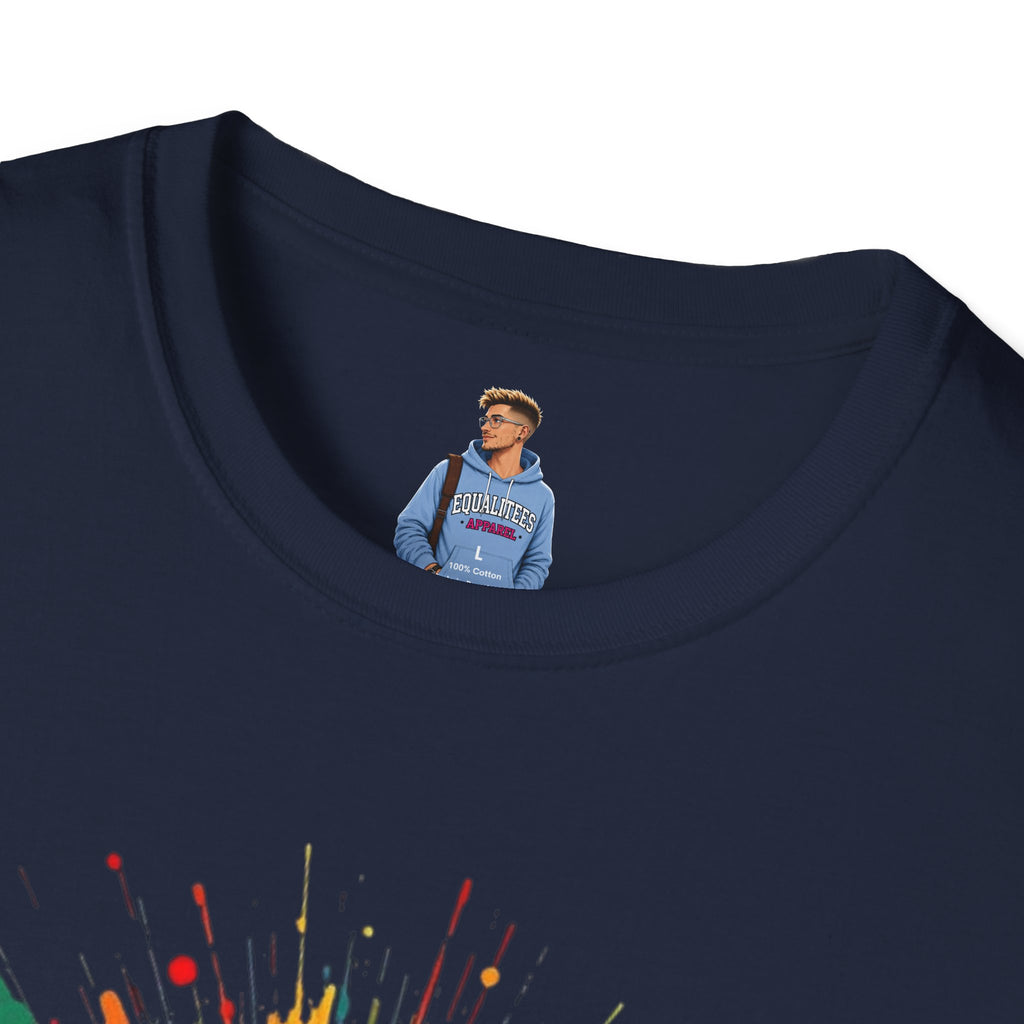 We All Belong Unisex Softstyle T-Shirt - Colorful Pride Tee