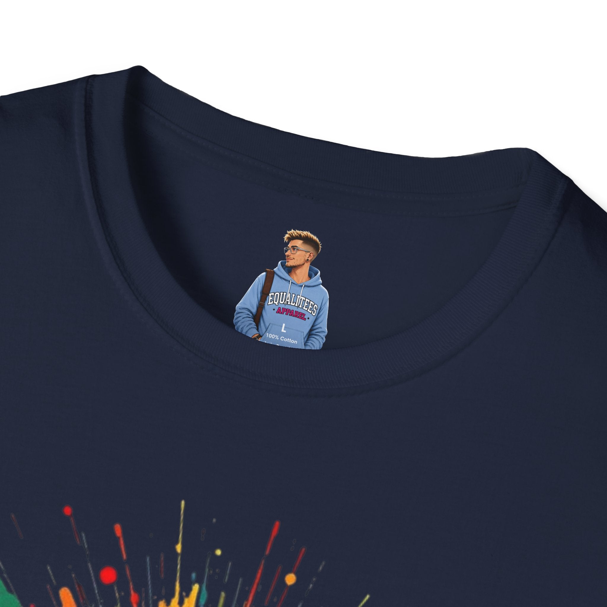 We All Belong Unisex Softstyle T-Shirt - Colorful Pride Tee