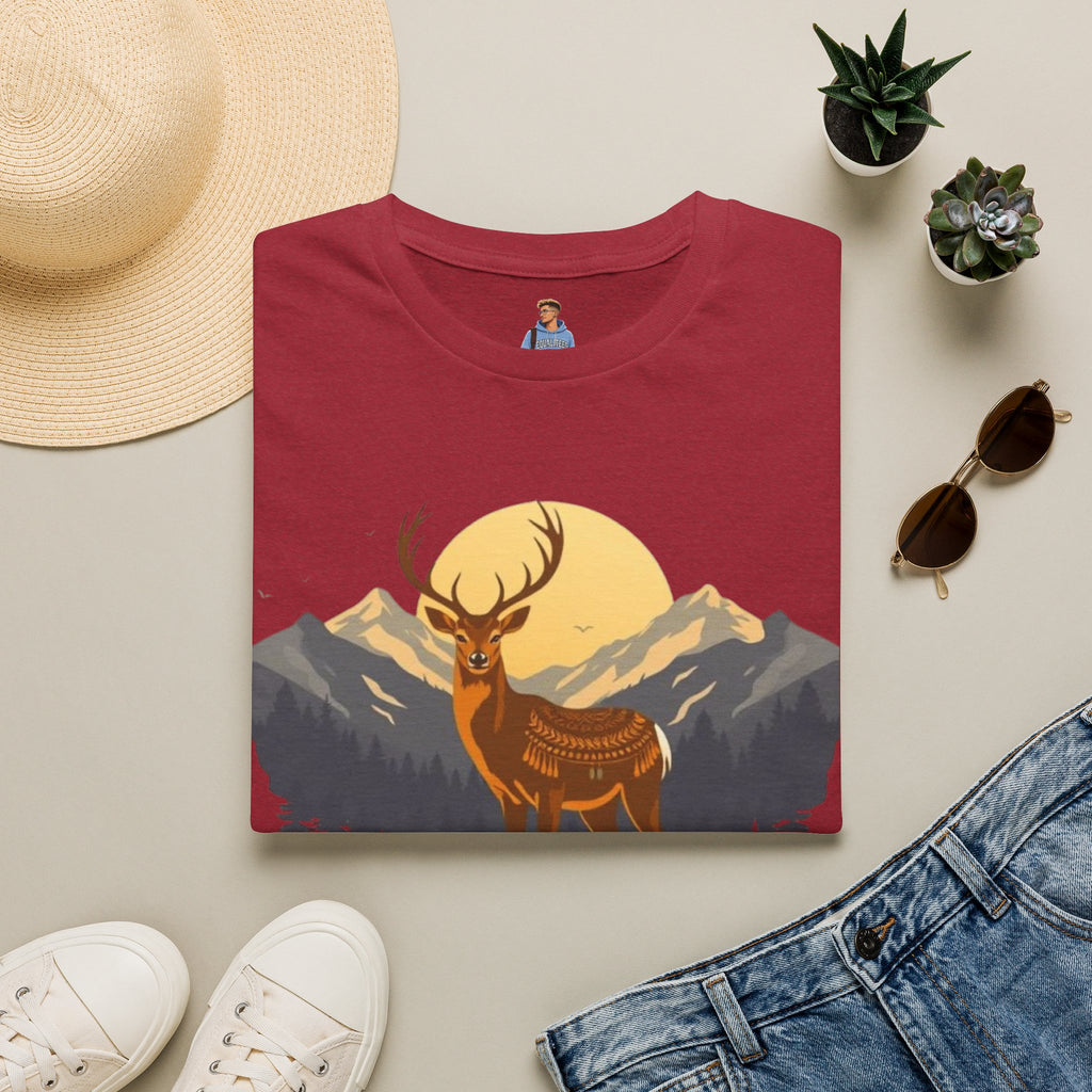 Mountain Sunset Deer Unisex Softstyle T-Shirt