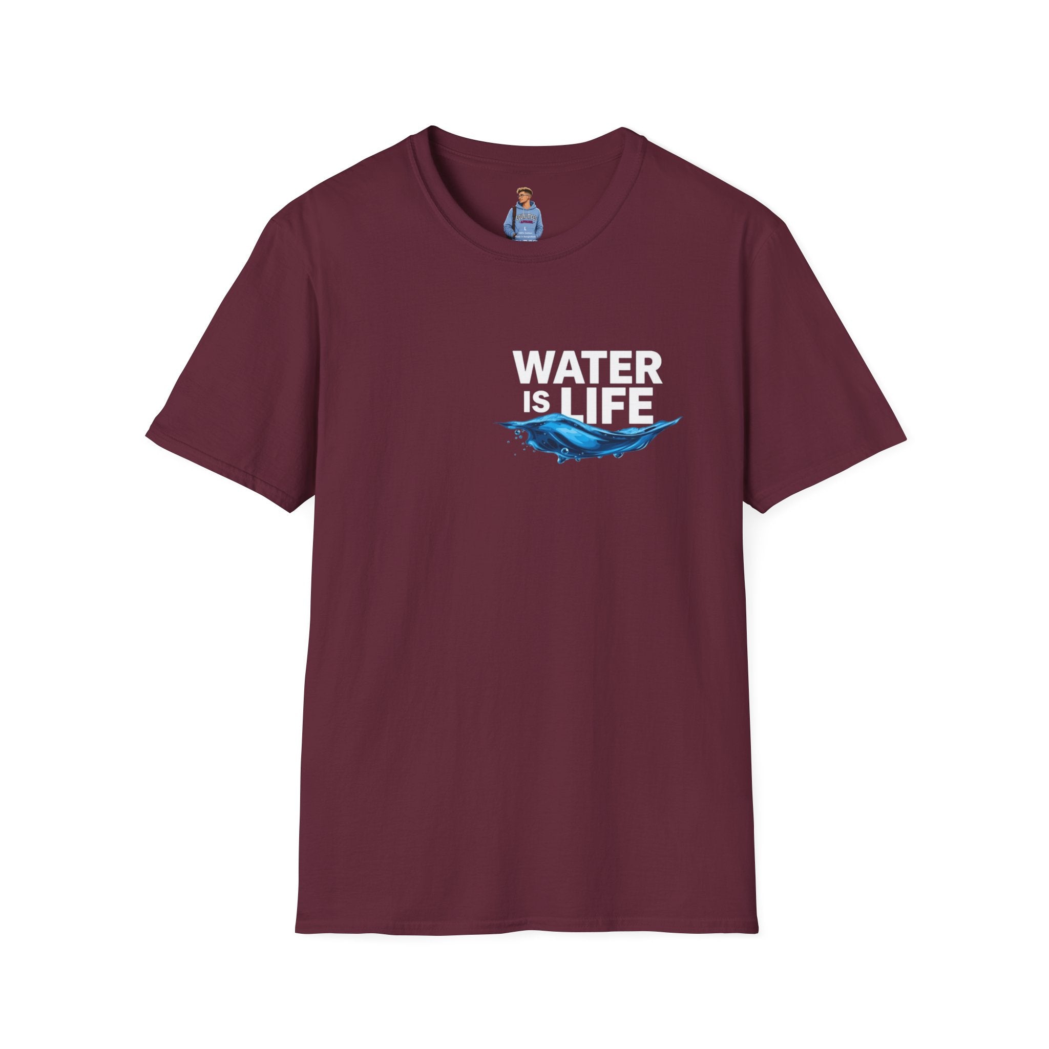Water is Life Unisex T-Shirt | Eco-Friendly Tee for Environmentalists, Beach Lovers, Awareness Campaigns, Gifting