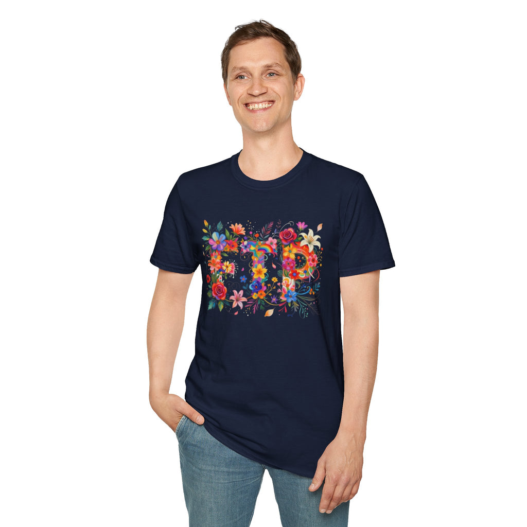 Floral 'FTP' Graphic T-Shirt