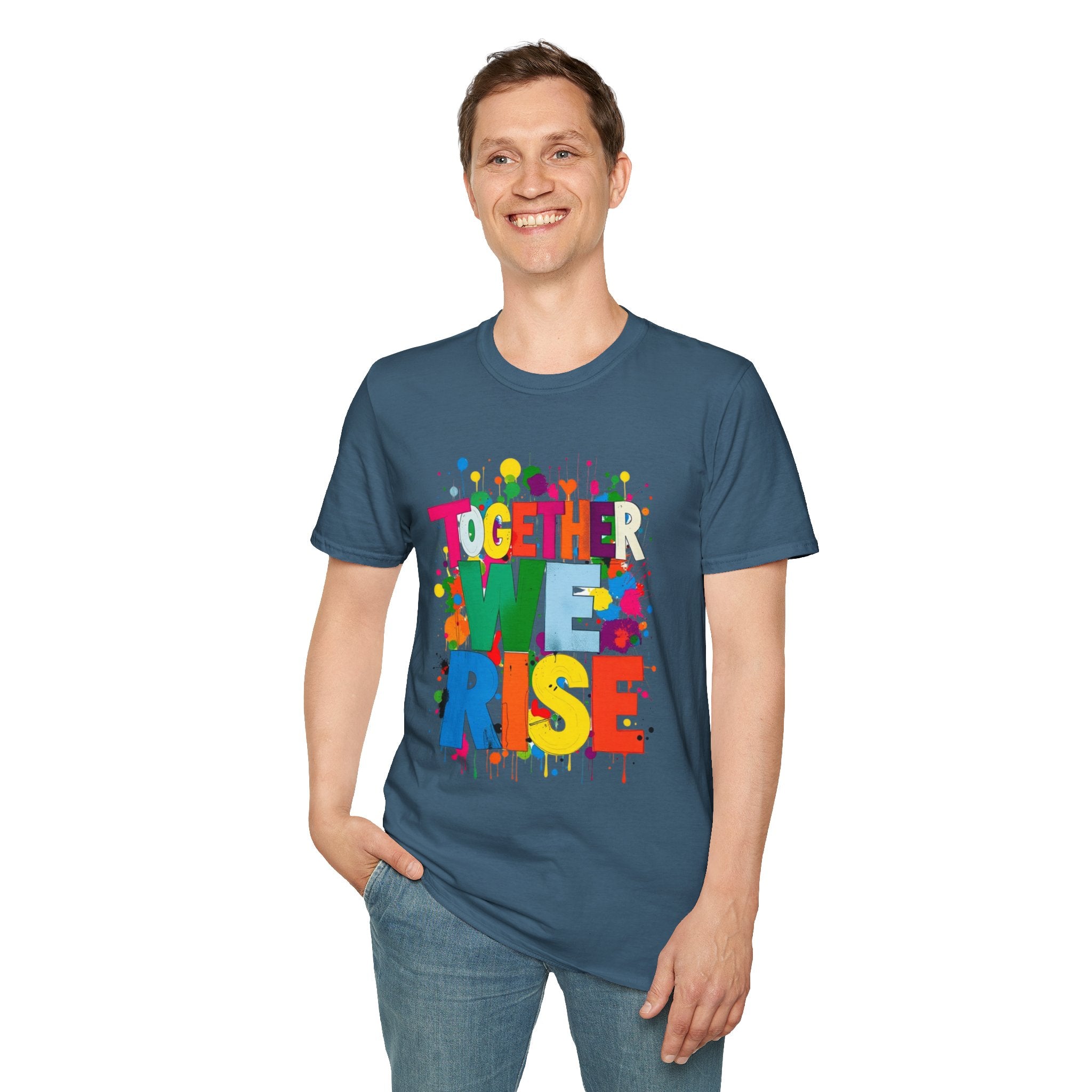 Juntos nos levantamos Camiseta unisex de estilo suave