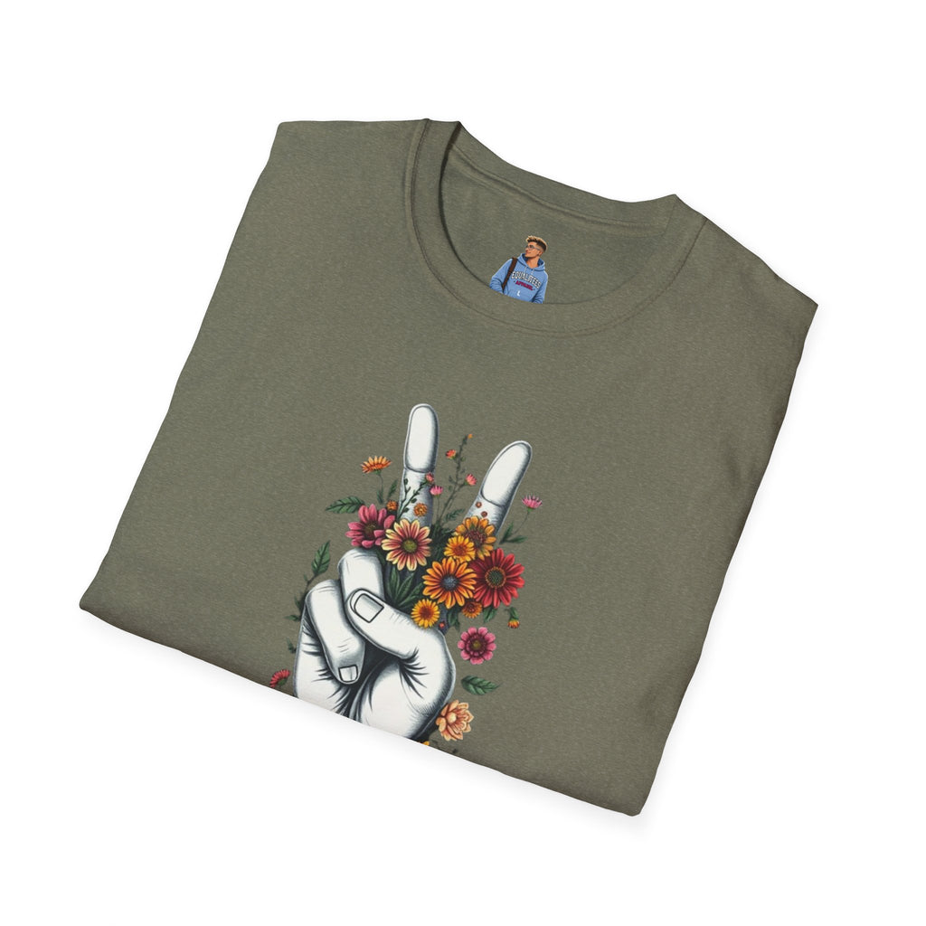 Camiseta unisex de estilo suave Grow Peace: inspiración boho, perfecta para festivales y uso diario