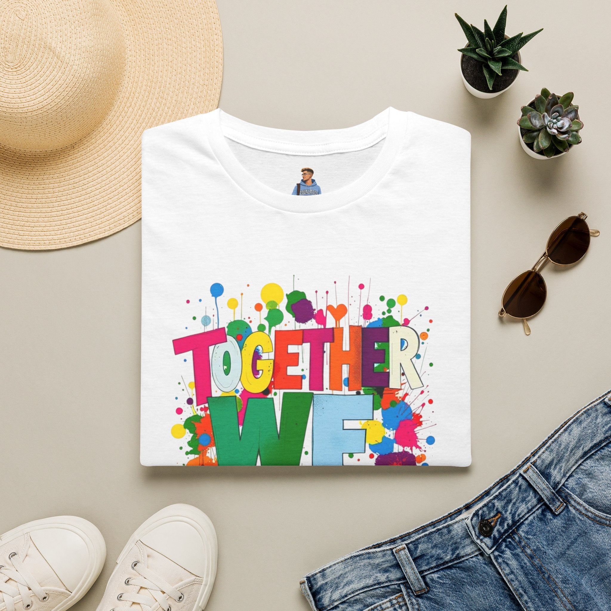 Juntos nos levantamos Camiseta unisex de estilo suave