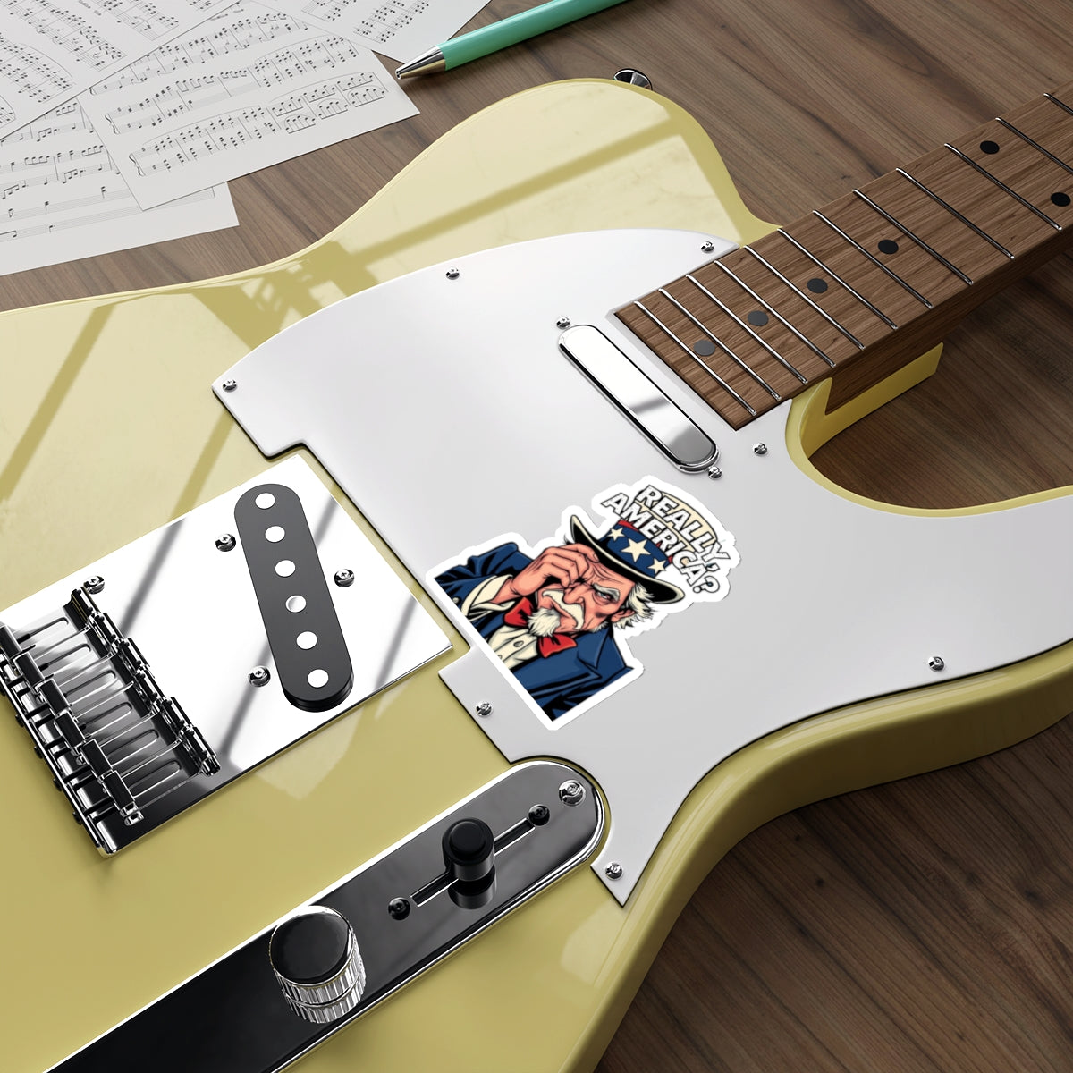 Die-Cut Stickers - Embarrassed Uncle Sam - EqualiTees.Me