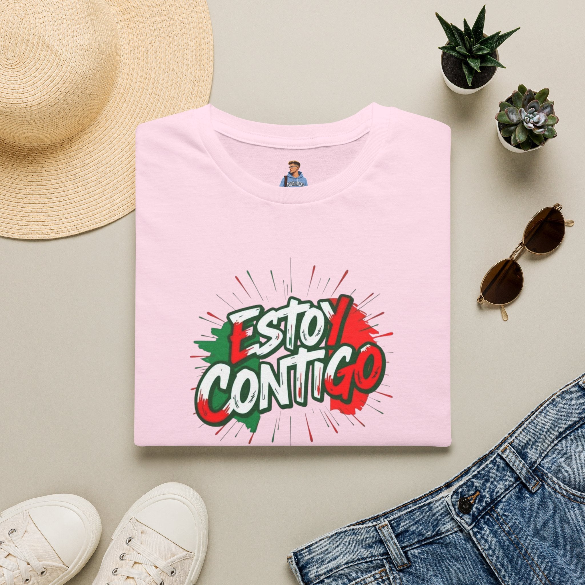 Estoy Contigo (I Am With You) Los inmigrantes hacen grande a Estados Unidos Camiseta unisex de estilo suave Camiseta clásica de protesta