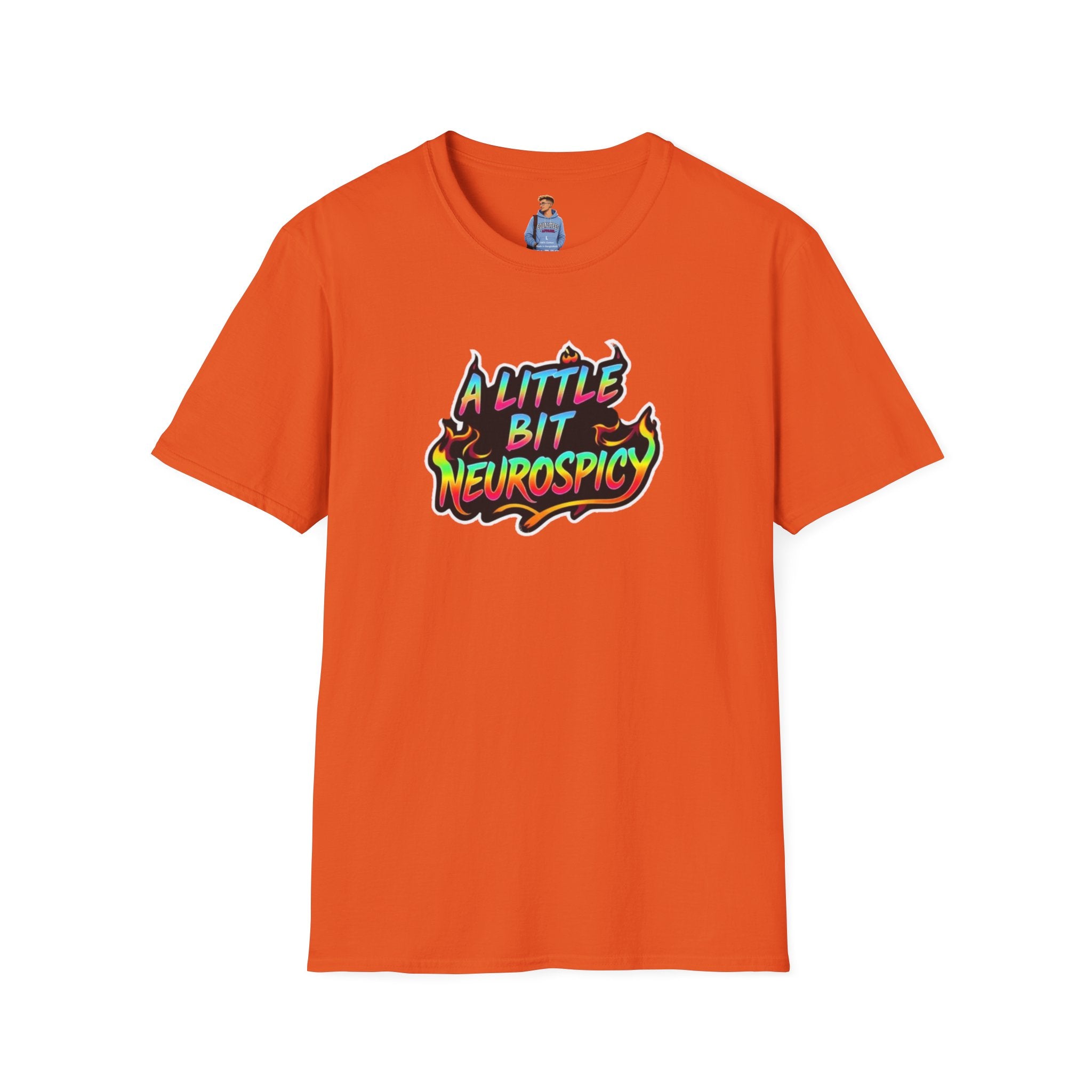 A Little Bit Neurospicy Unisex Softstyle T-Shirt - Fun & Quirky Graphic Tee for Neurodivergent Awareness