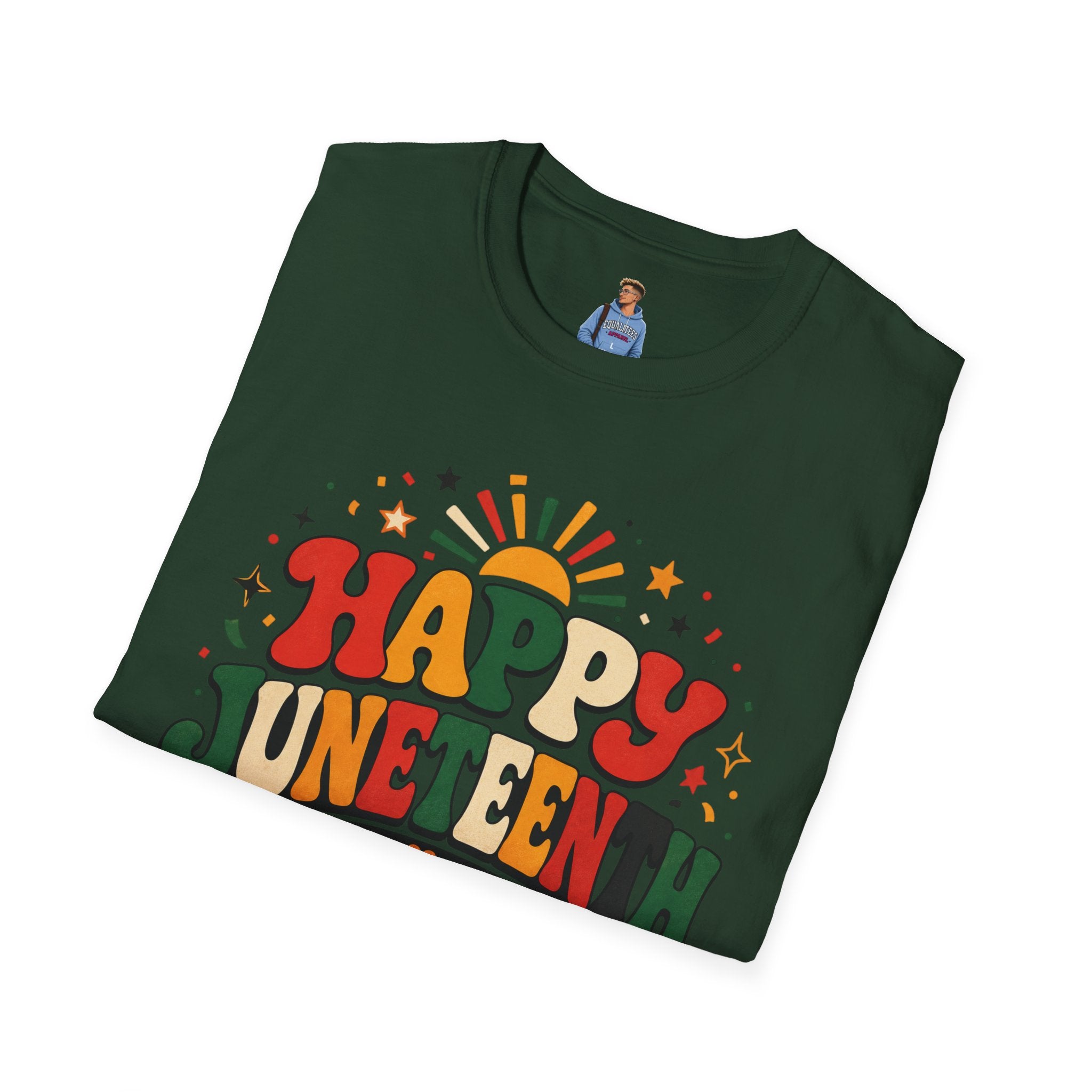 Juneteenth T-Shirt - "Happy Juneteenth" Retro Celebration Tee