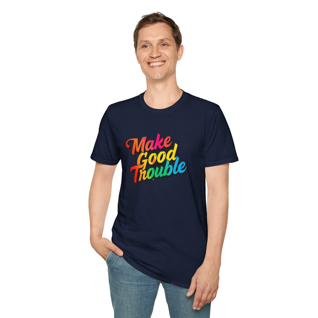 Make Good Trouble' Rainbow T-Shirt