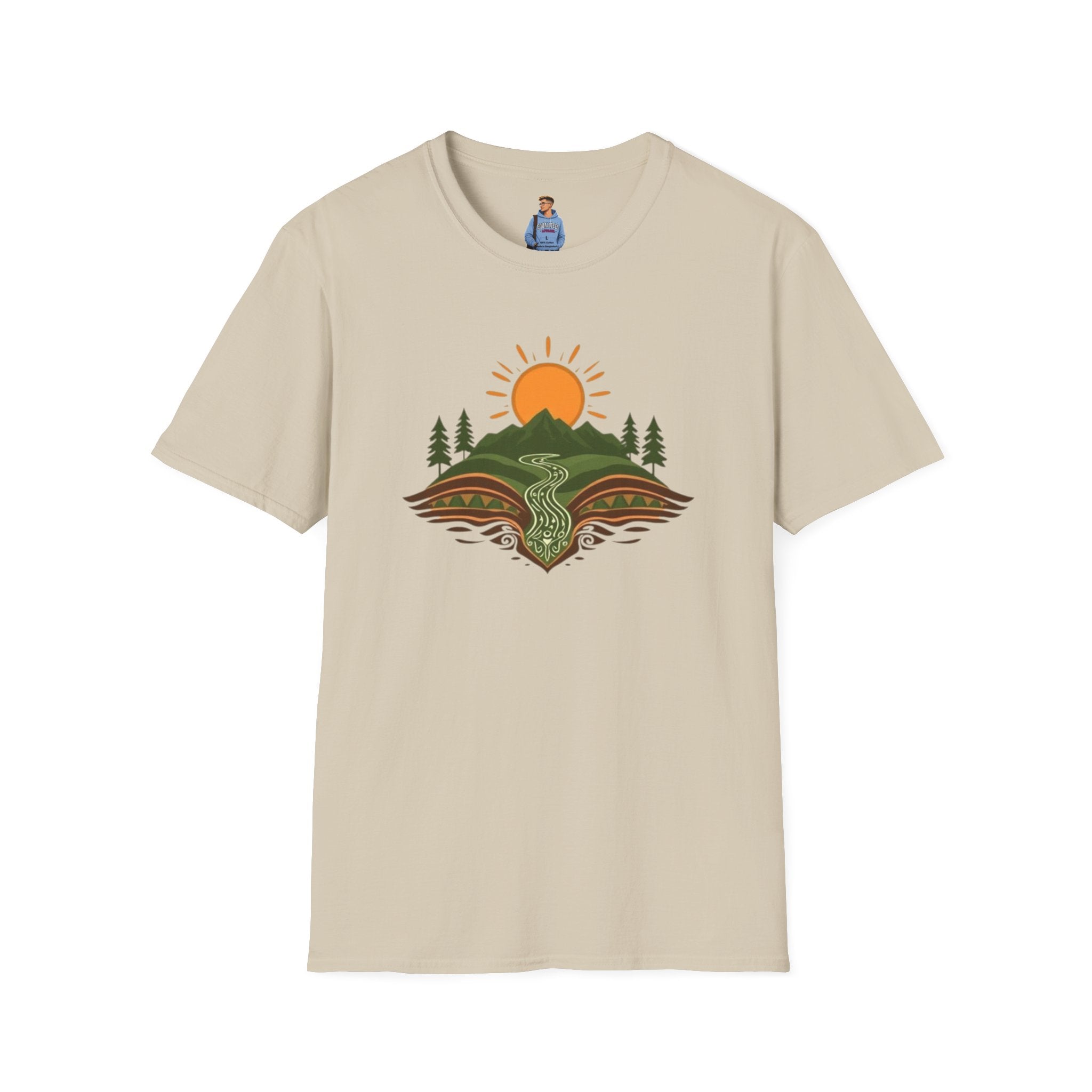Mountain Scene Unisex Softstyle T-shirt