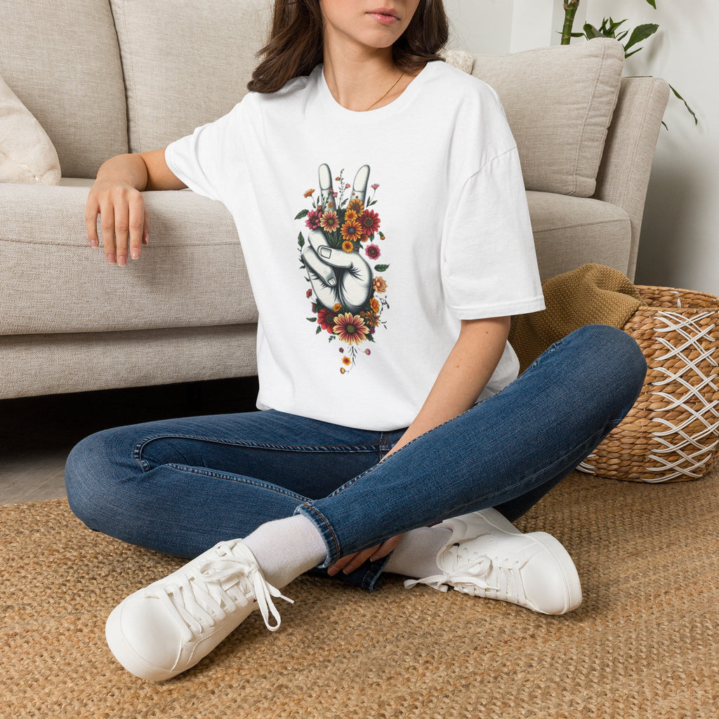 Camiseta unisex de estilo suave Grow Peace: inspiración boho, perfecta para festivales y uso diario