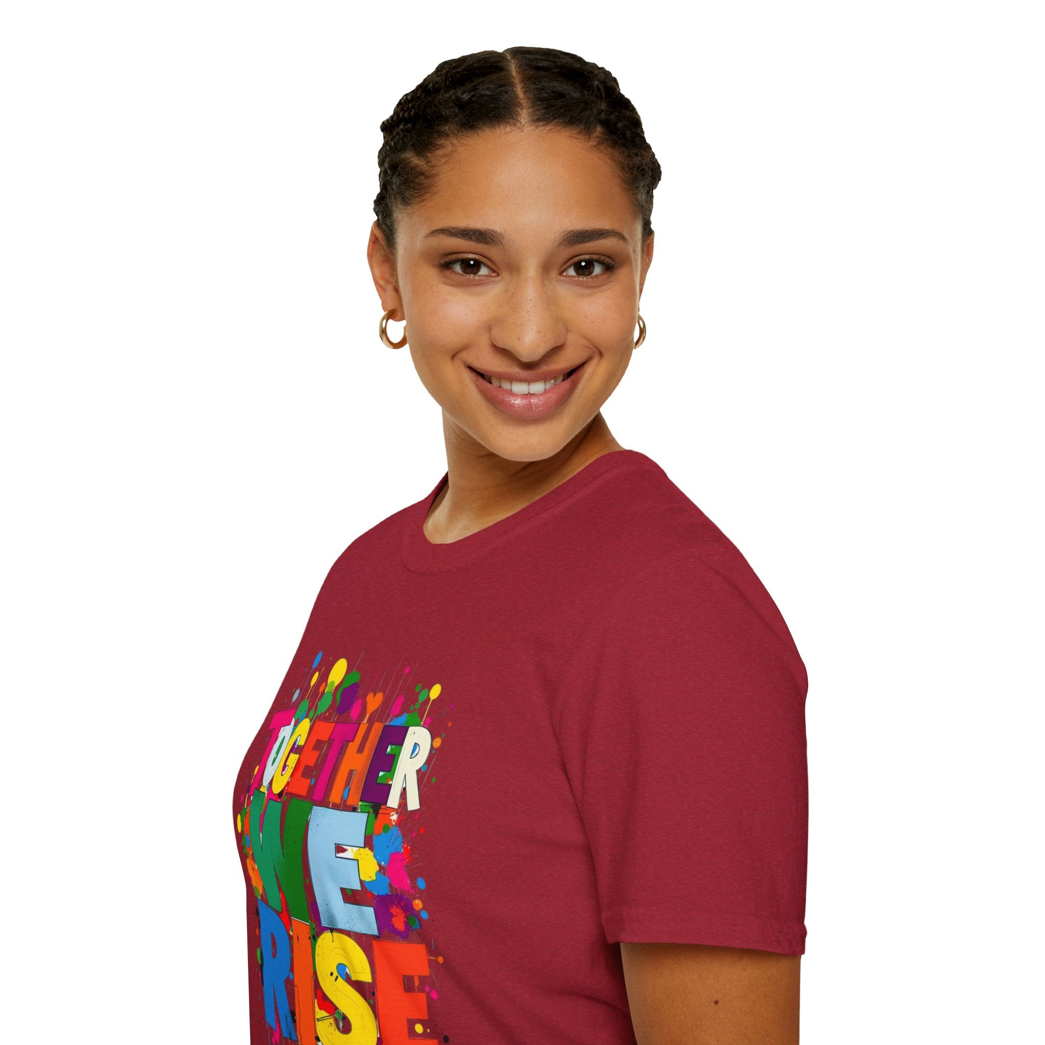 Juntos nos levantamos Camiseta unisex de estilo suave