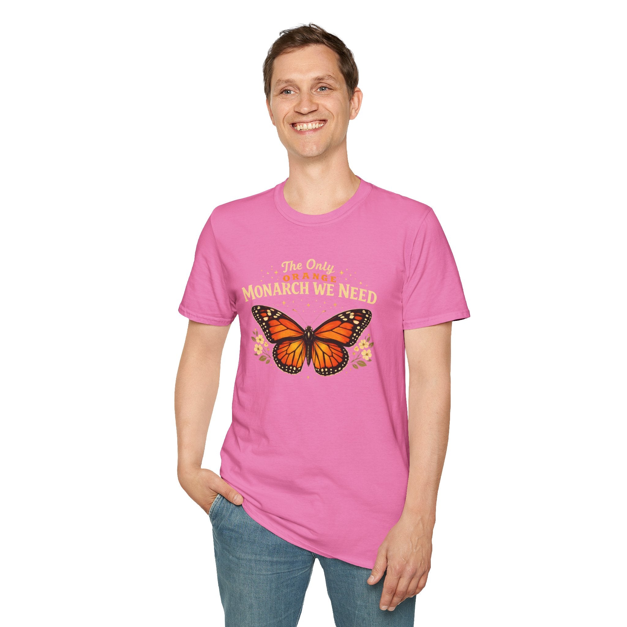 Monarch Butterfly T-Shirt — "The Only Orange Monarch We Need" No Kings Tee