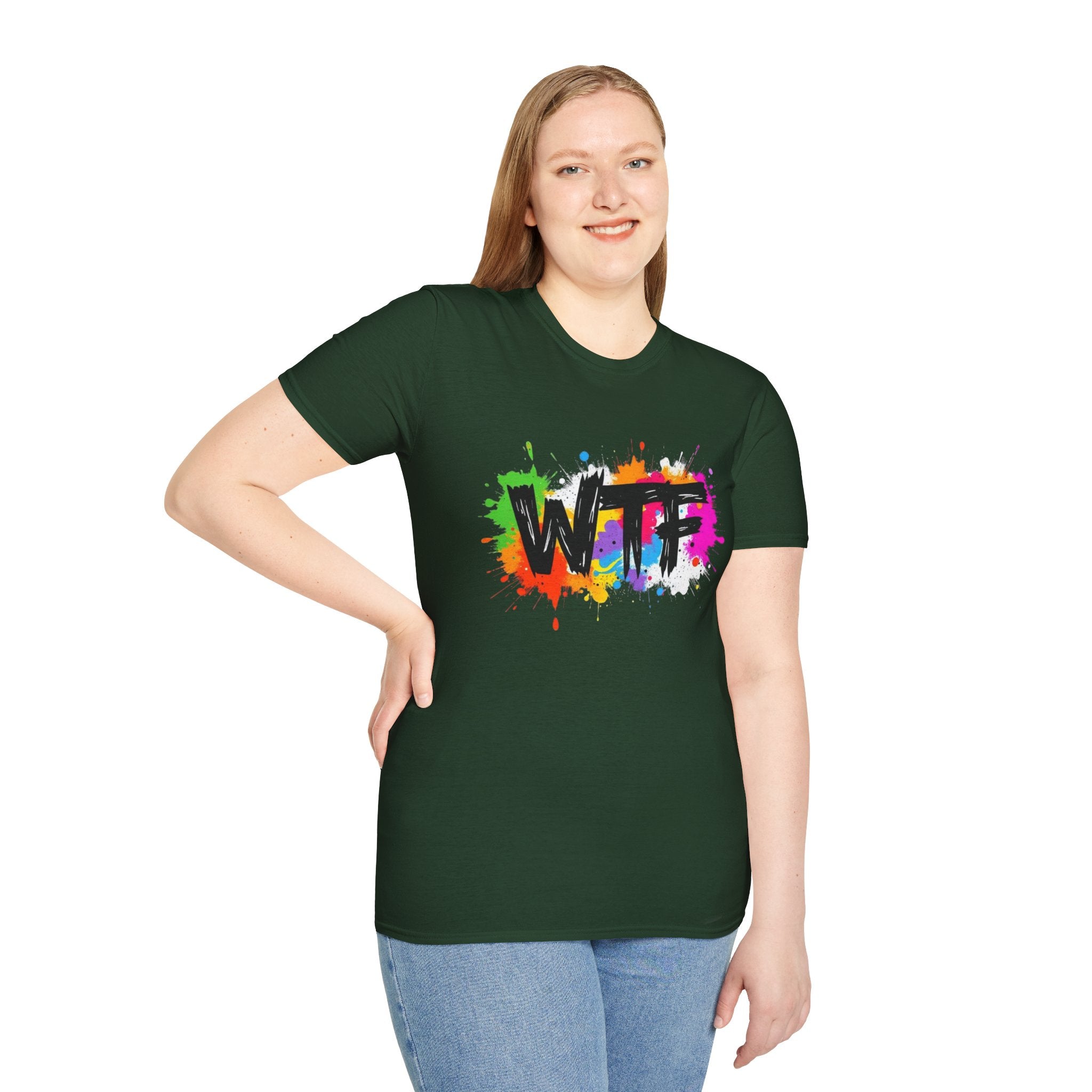 Bold Rainbow WTF Color Splash T-Shirt