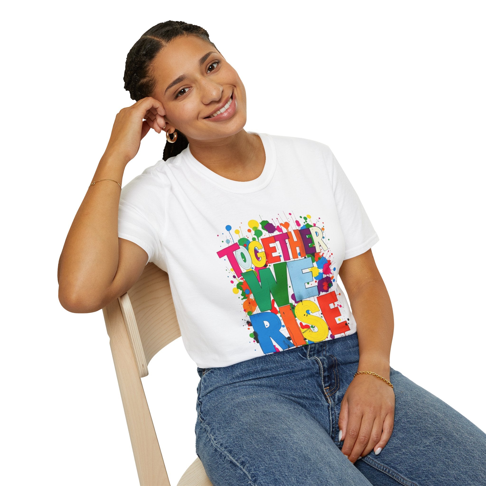 Juntos nos levantamos Camiseta unisex de estilo suave