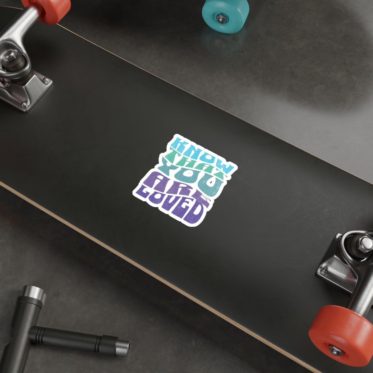 Die-Cut Stickers - Know That You Are Loved Wavy Design - EqualiTees.Me
