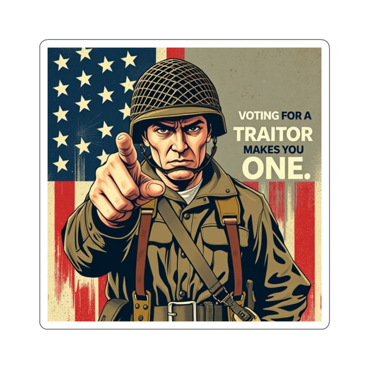 Die-Cut Stickers - Voting for a Traitor Makes You One - EqualiTees.Me
