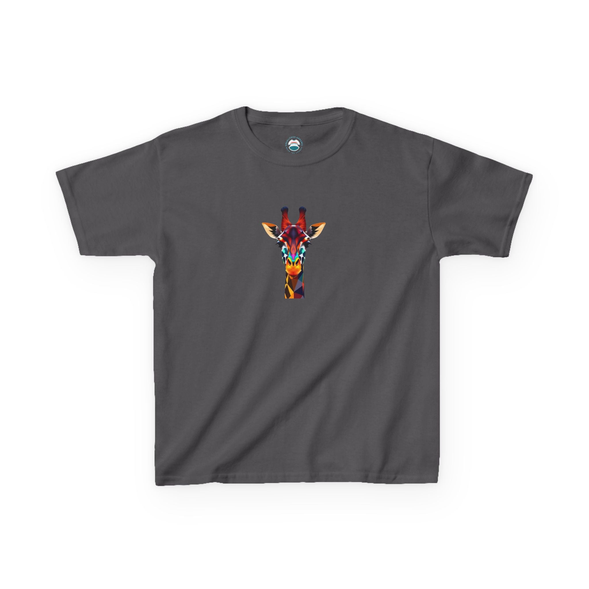 Colorful Fractal Giraffe Kids Heavy Cotton™ Tee - EqualiTees.Me