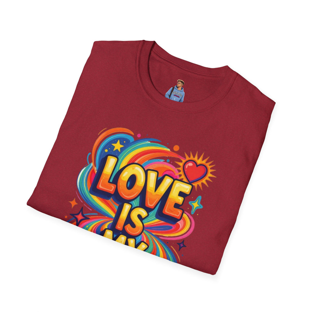 Love Is My Religion Retro Rainbow Graphic T-shirt