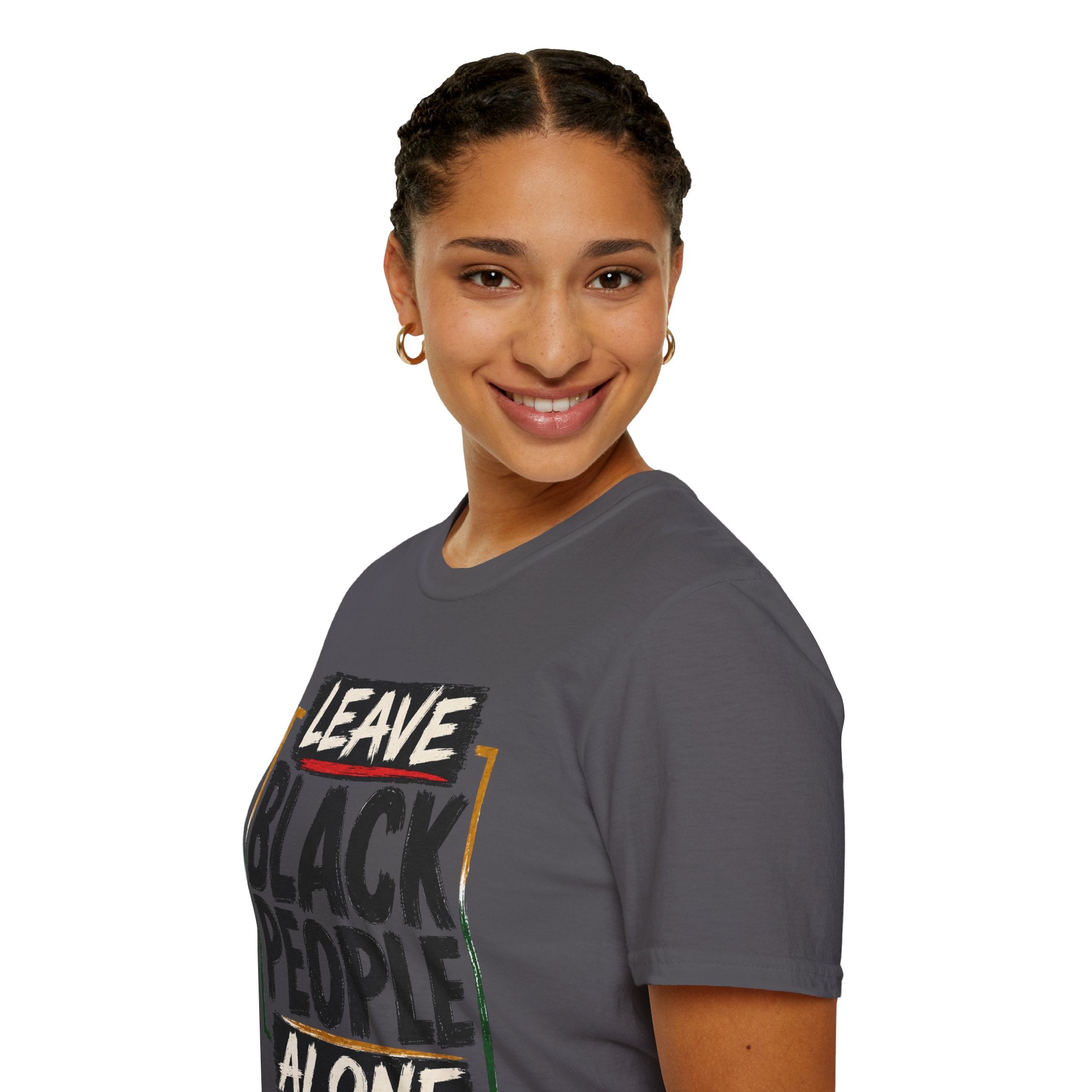 T-Shirt — "Leave Black People Alone" Social Justice Statement Tee
