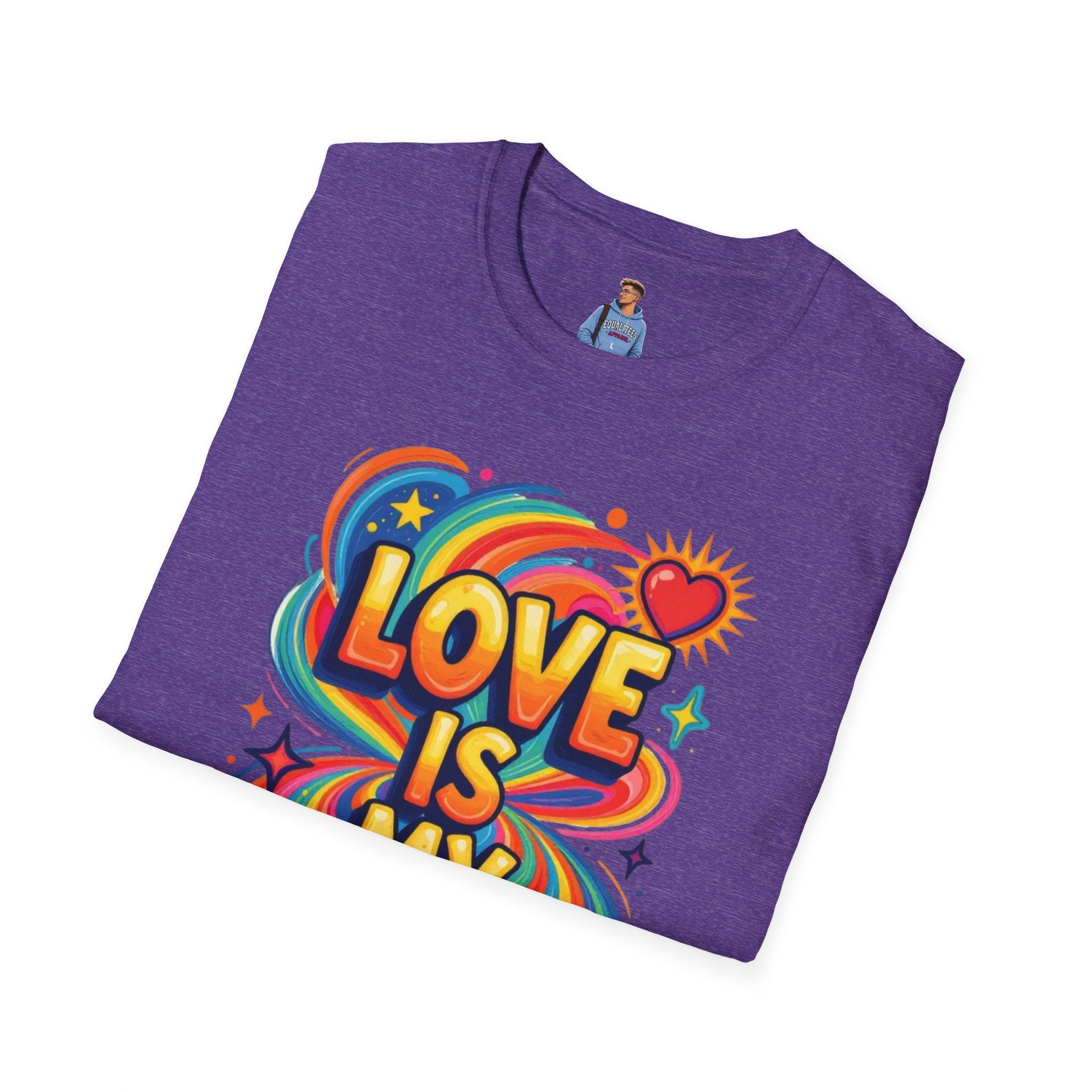 Love Is My Religion Retro Rainbow Graphic T-shirt