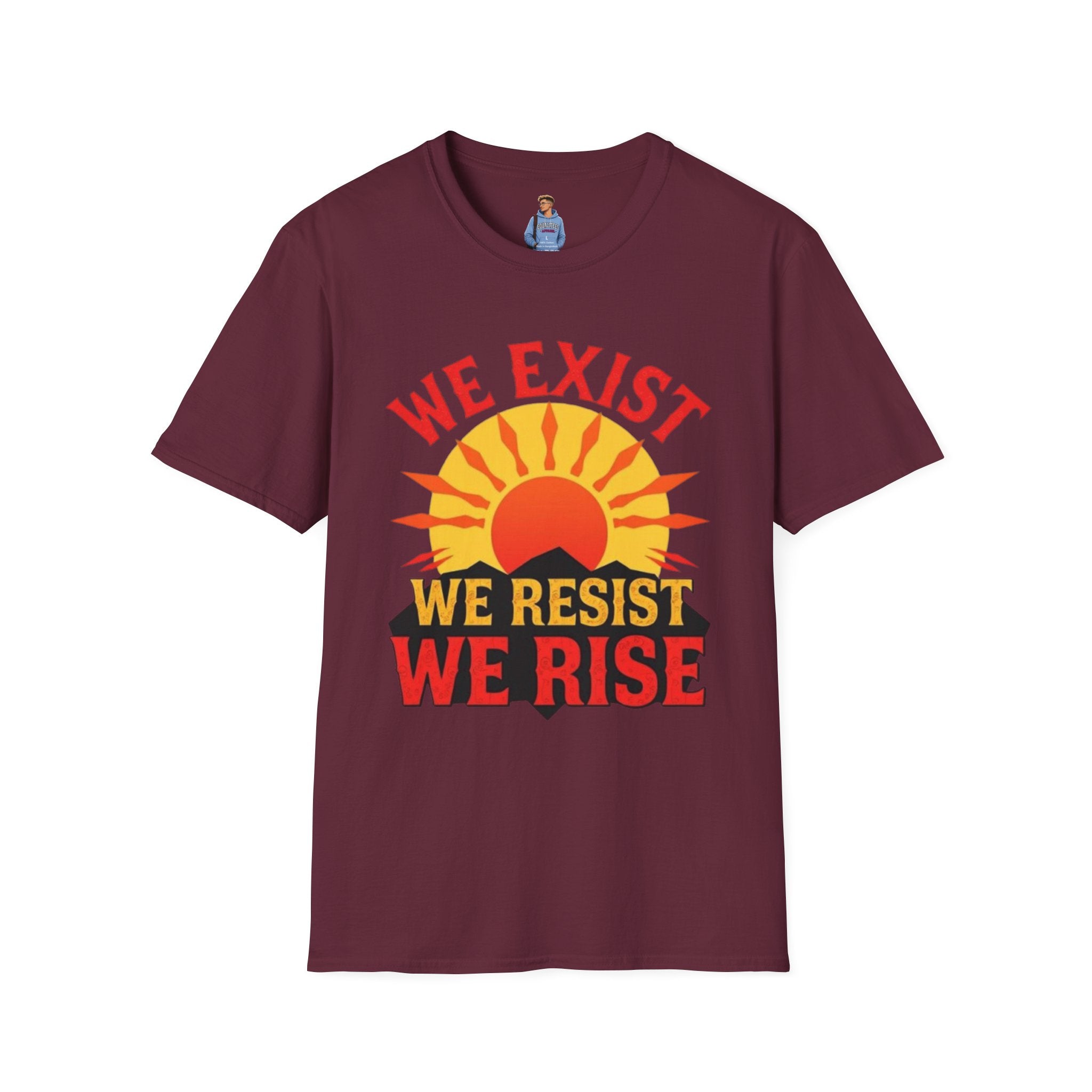 Unisex Softstyle T-Shirt, We Exist We Resist We Rise