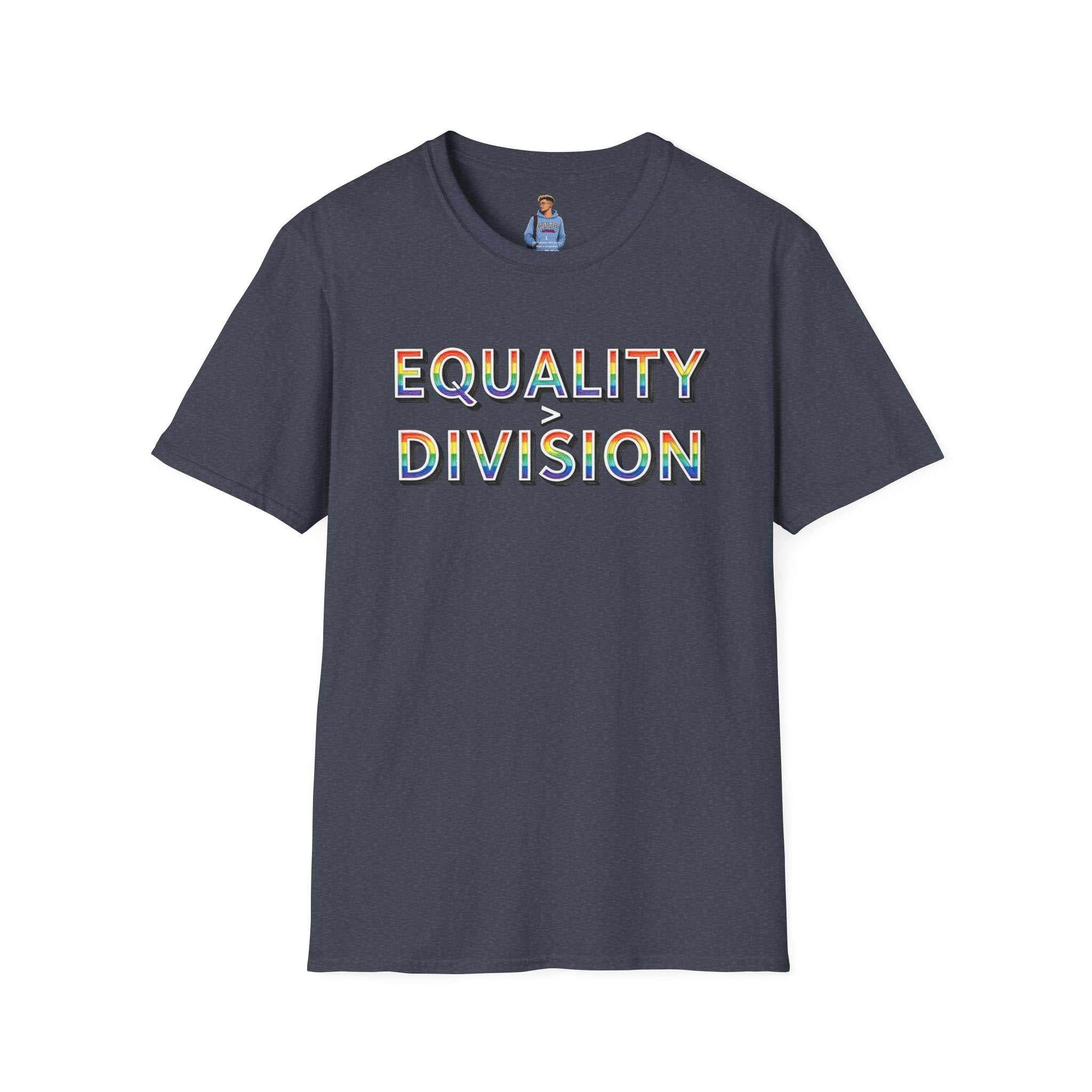 Equality is Greater Than Division T-Shirt — Rainbow Pride Graphic Tee