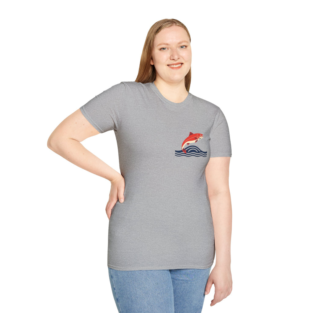 Jumping Salmon Native Pride Softstyle Unisex T-shirt