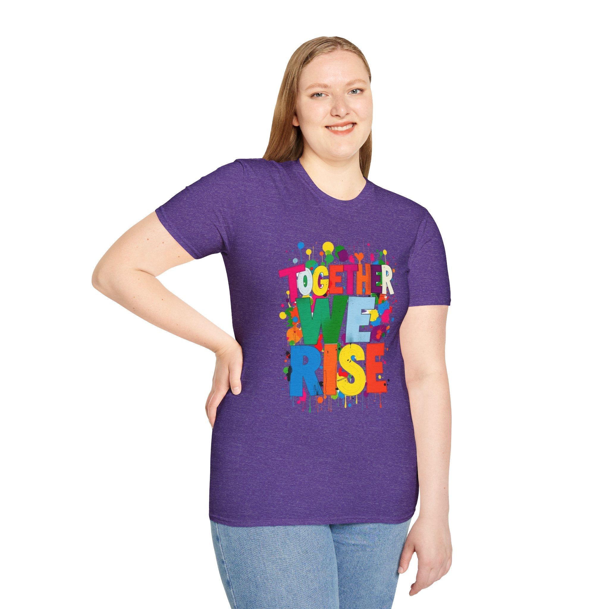 Juntos nos levantamos Camiseta unisex de estilo suave