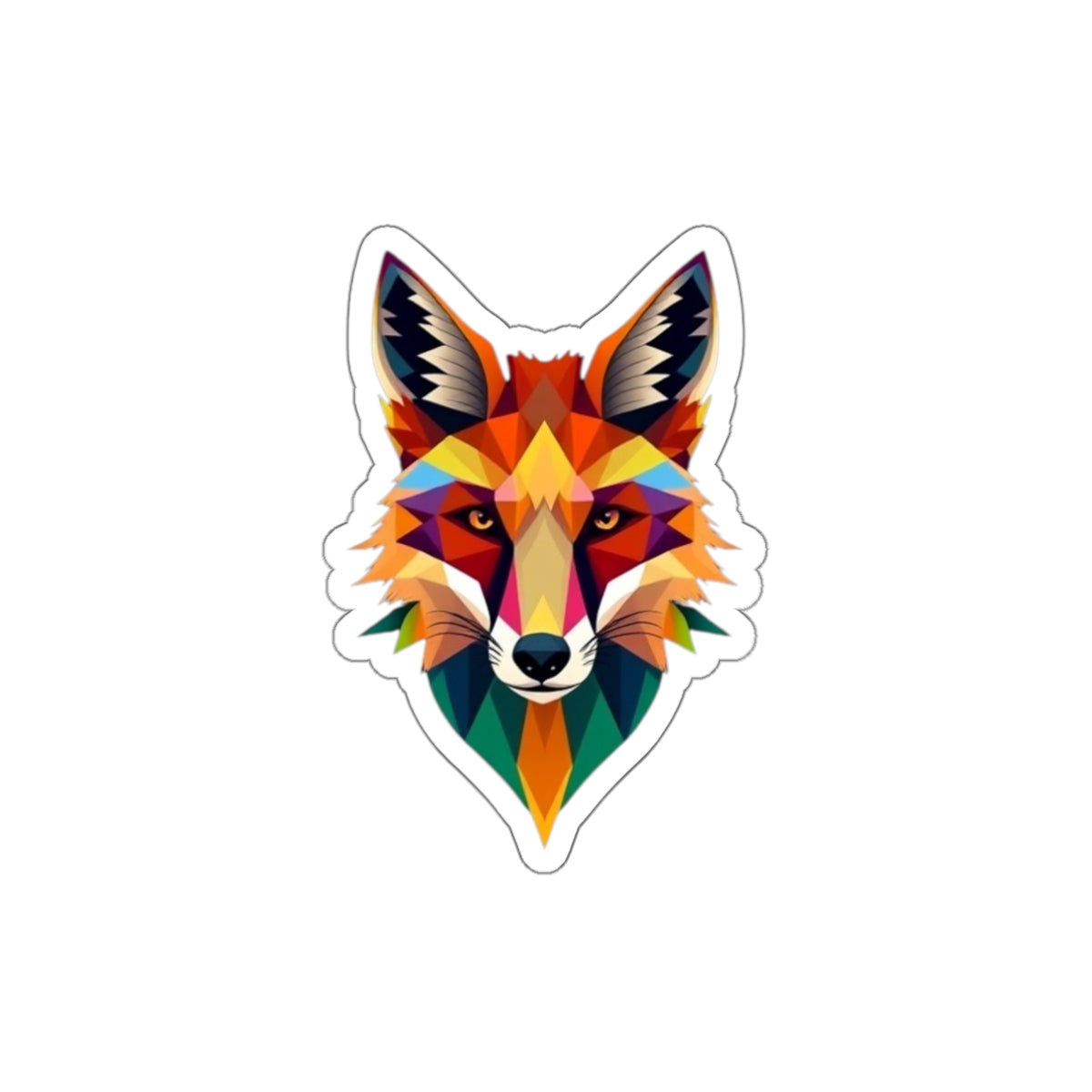 Fractal Fox Die-Cut Sticker - EqualiTees.Me