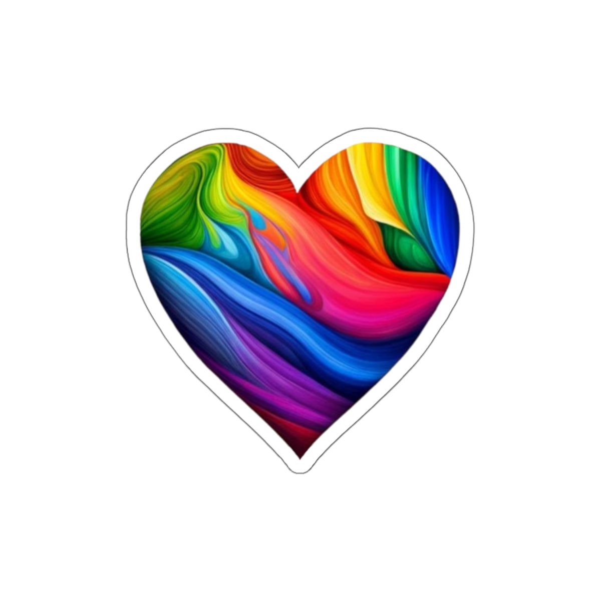 Die-Cut Stickers - Rainbow Heart - EqualiTees.Me