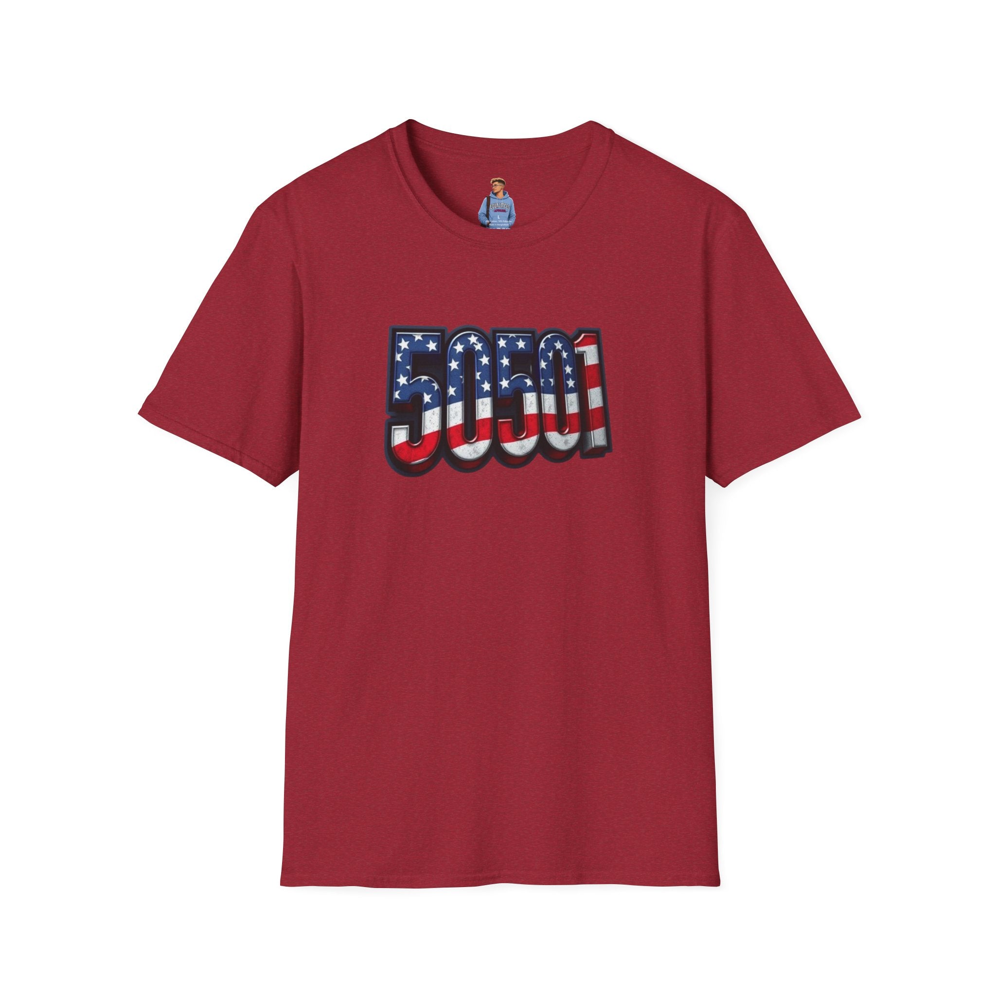 Camiseta unisex patriótica - 50501 "Nosotros, el pueblo, nos levantamos" - Diseño de la bandera estadounidense