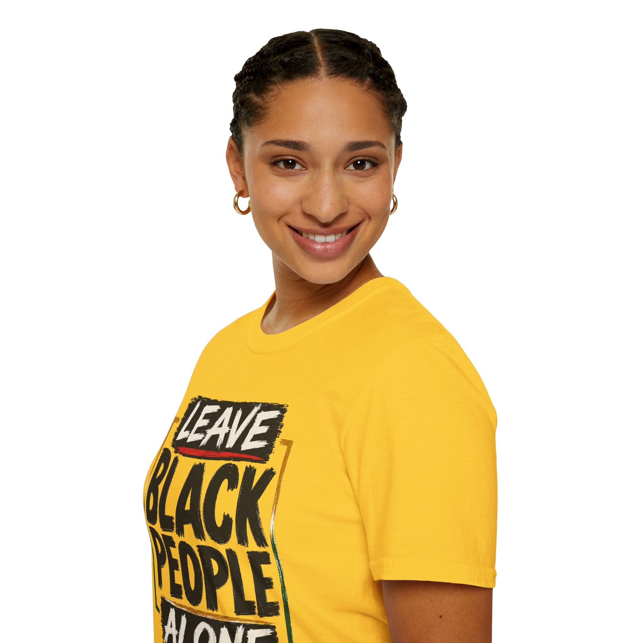 T-Shirt — "Leave Black People Alone" Social Justice Statement Tee