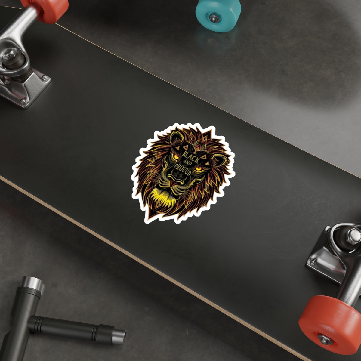 Black And Proud Lion Sticker - EqualiTees.Me