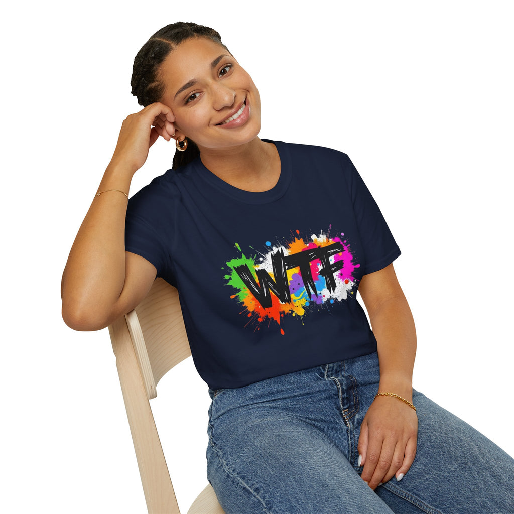 Bold Rainbow WTF Color Splash T-Shirt