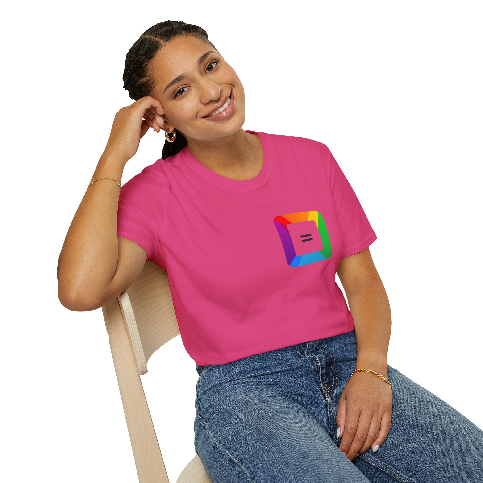 Pride-Theme Unisex Softstyle T-Shirt - "True freedom is Equality for ALL"