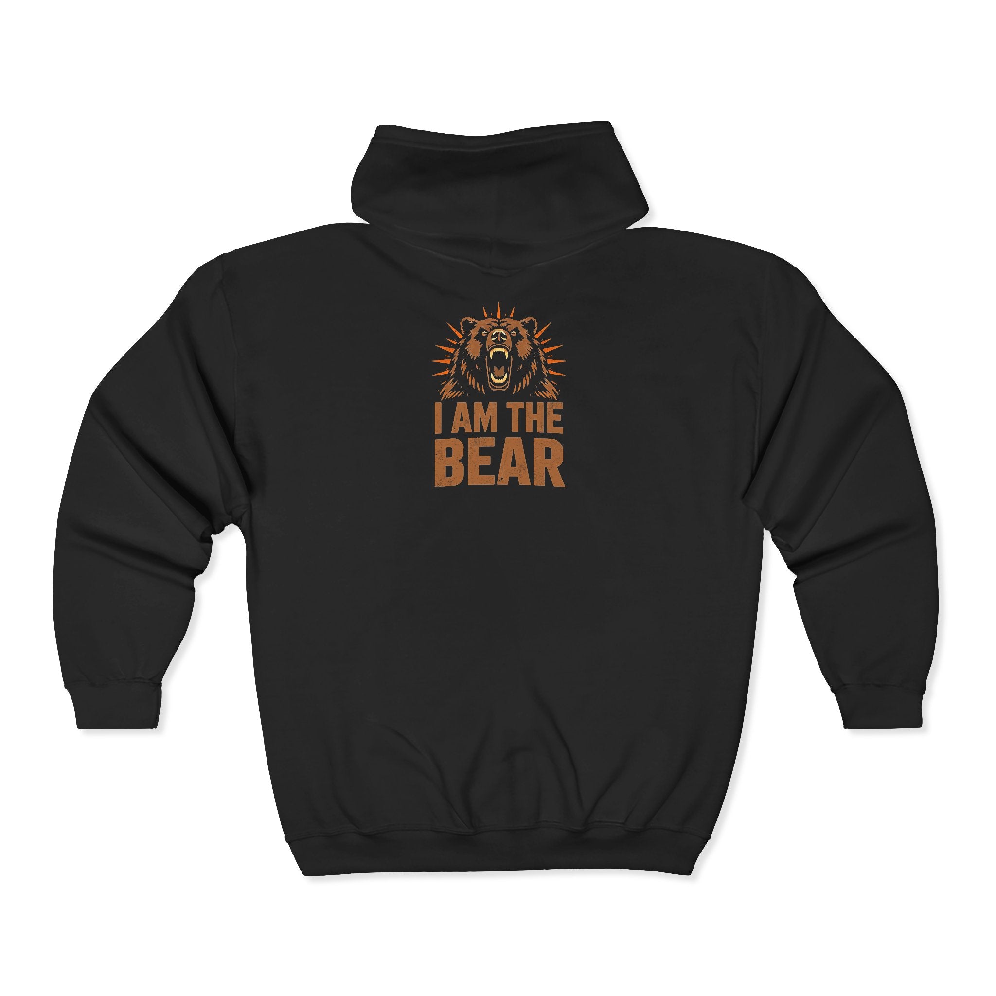 I Am The Bear Zip-Up Hoodie - Cozy Outdoor Style