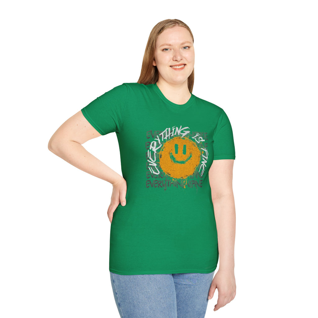 Camiseta unisex divertida y suave con la frase "Todo está bien", camiseta sarcástica, camiseta gráfica humorística, camiseta con frase del Apocalipsis, regalo para amantes de las bromas