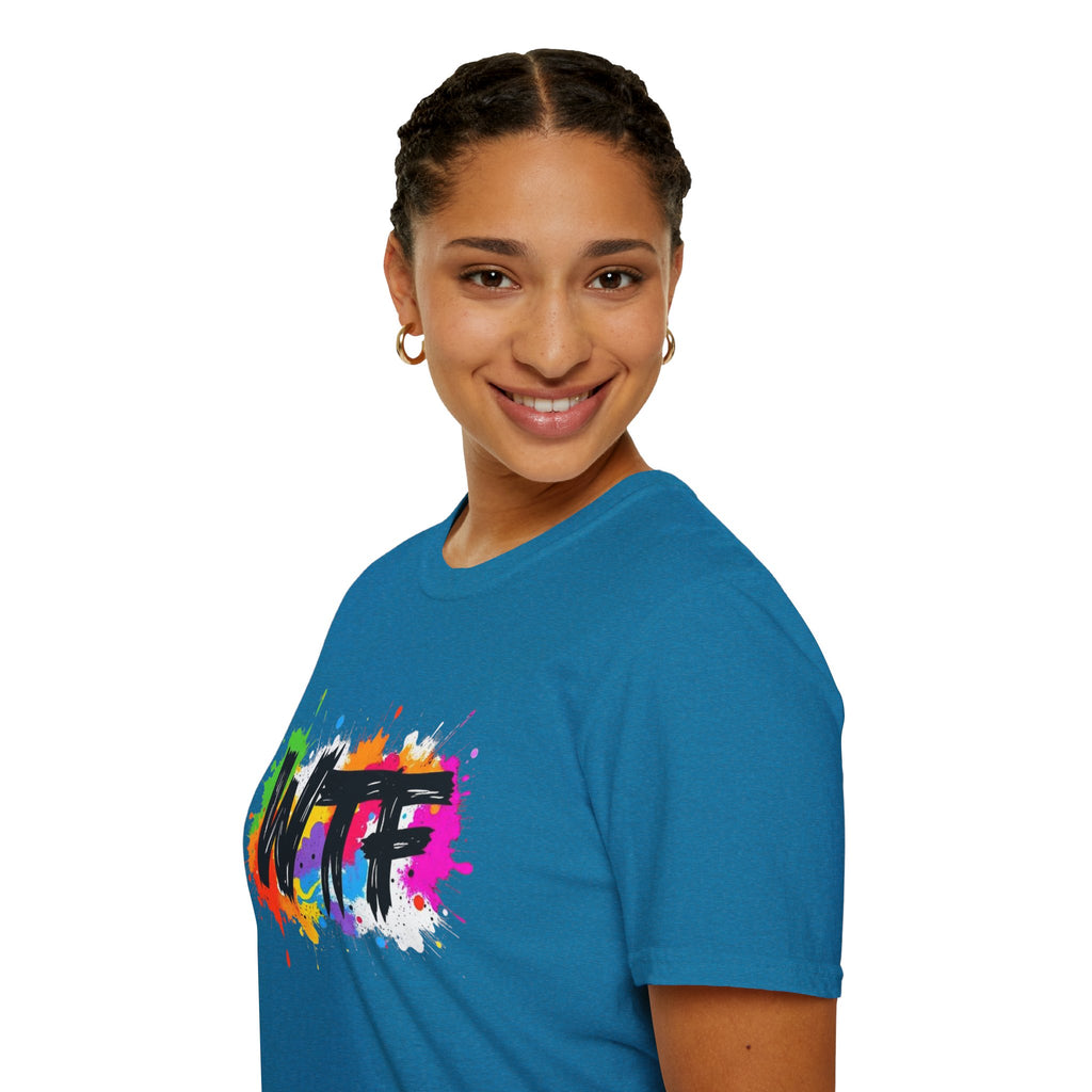 Bold Rainbow WTF Color Splash T-Shirt