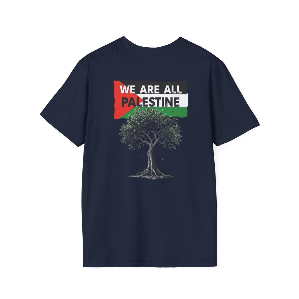 Camiseta unisex de estilo suave: "Apoya a Gaza y todos somos Palestina".