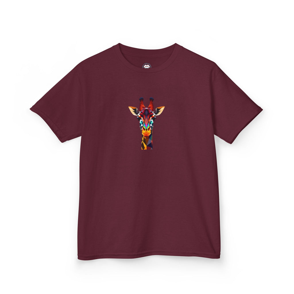 Colorful Fractal Giraffe Kids Heavy Cotton™ Tee - EqualiTees.Me