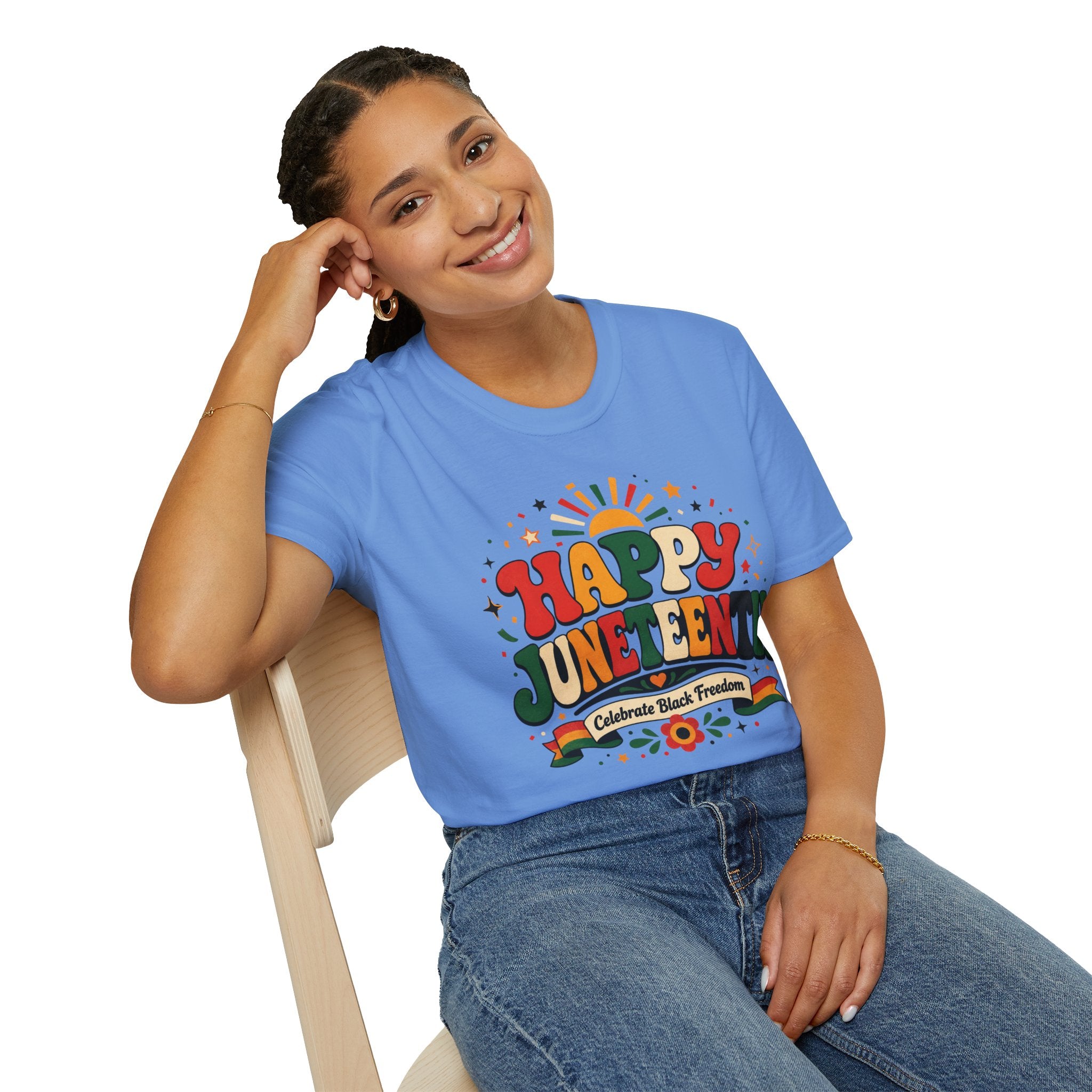 Juneteenth T-Shirt - "Happy Juneteenth" Retro Celebration Tee