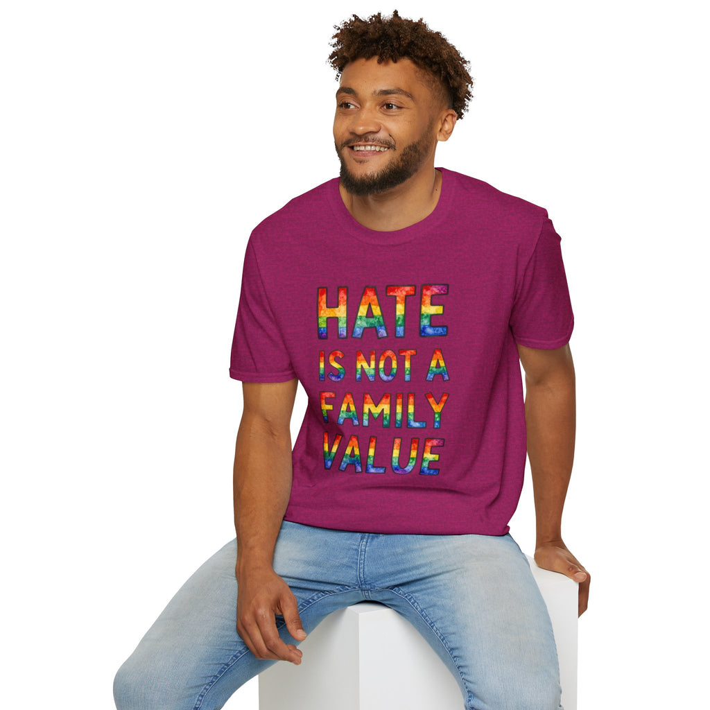 Hate Is Not A Family Value Rainbow Pride T-Shirt