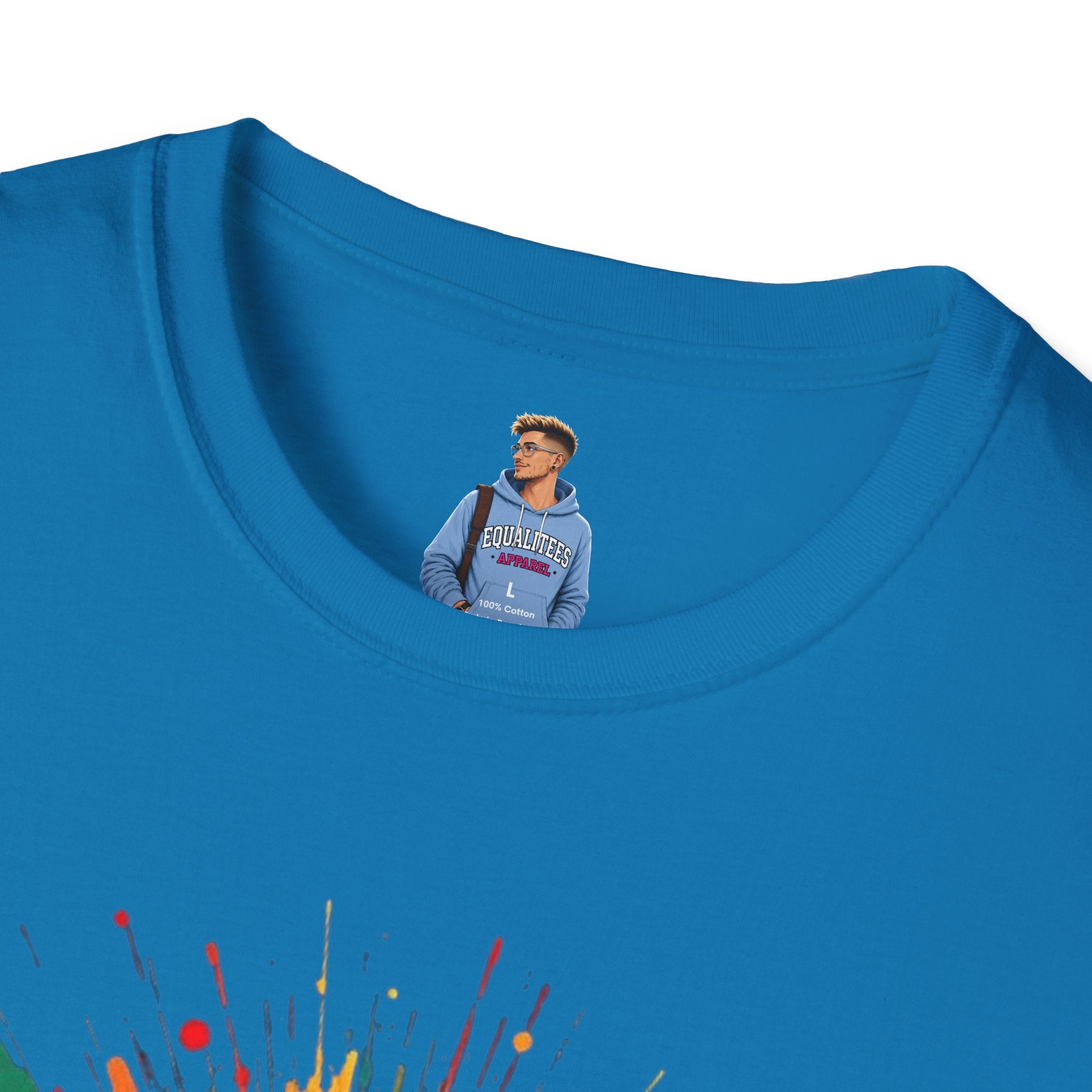 We All Belong Unisex Softstyle T-Shirt - Colorful Pride Tee