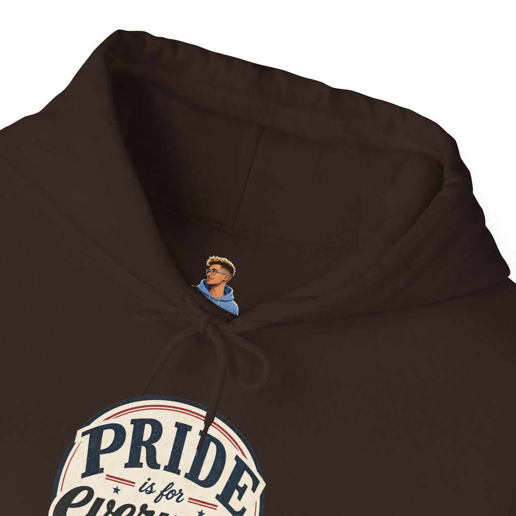 Pride Is For Everyone Pullover Hoodie — Vintage Graphic Inclusivity Sweatshirt