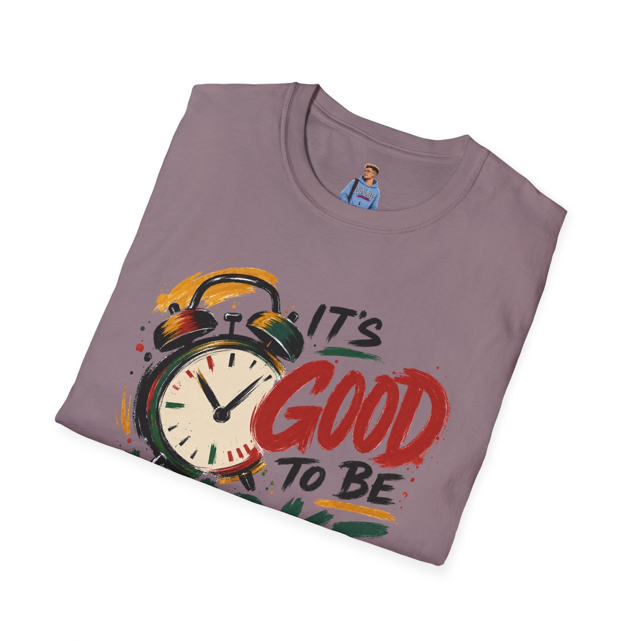 T-Shirt — "It's Good To Be Woke" Graphic Tee (Alarm Clock Design)