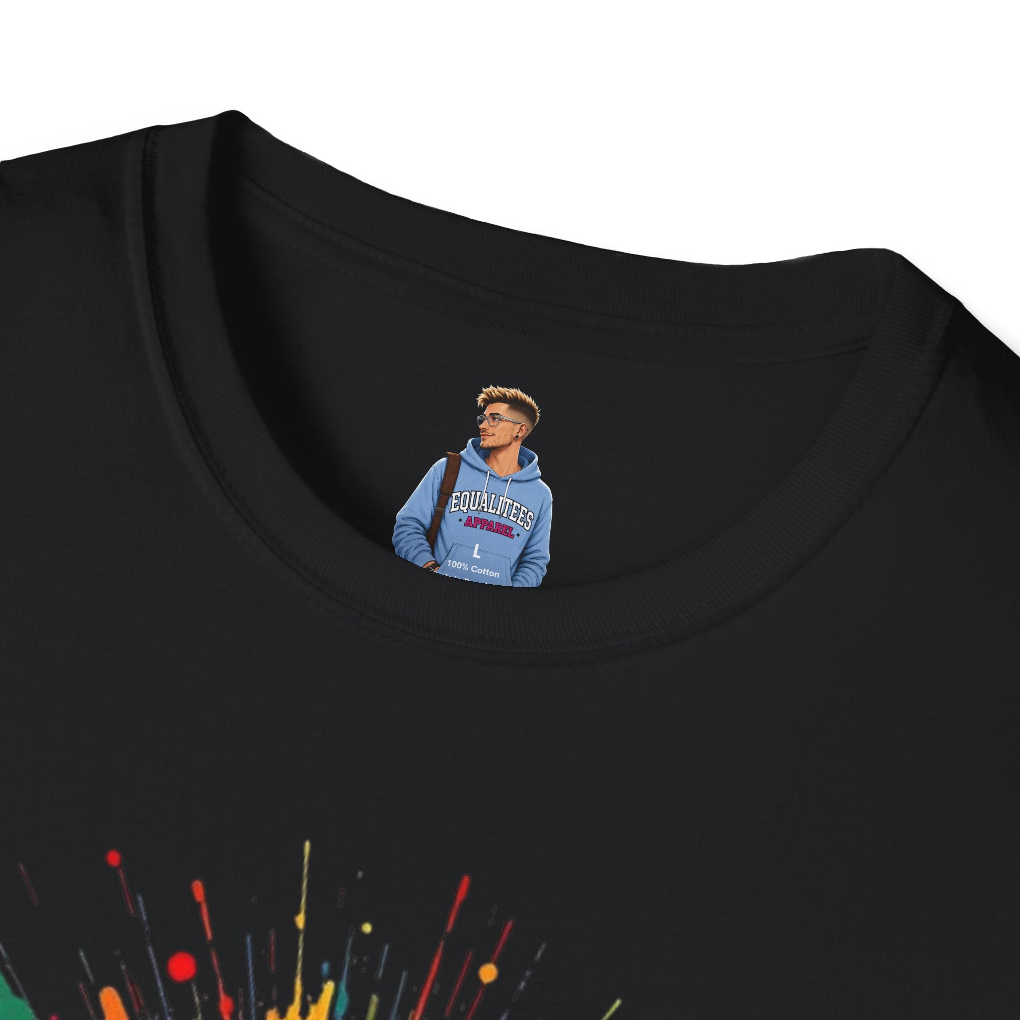 We All Belong Unisex Softstyle T-Shirt - Colorful Pride Tee