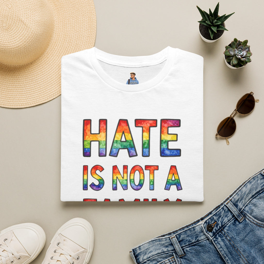 Hate Is Not A Family Value Rainbow Pride T-Shirt