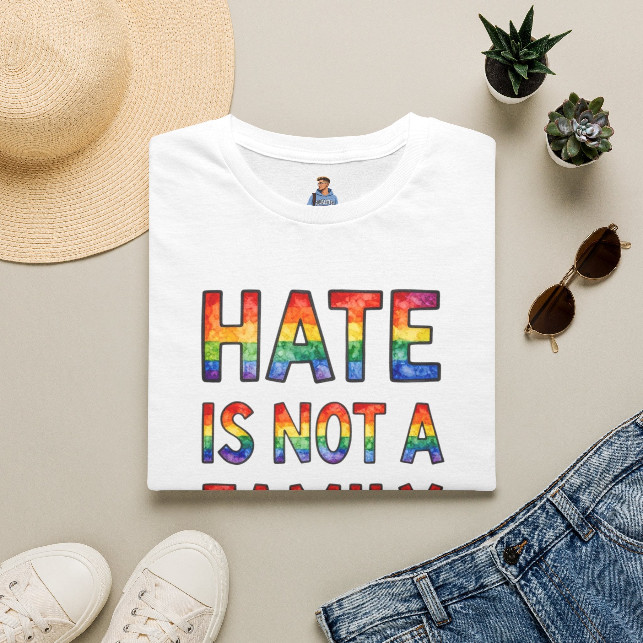 Hate Is Not A Family Value Rainbow Pride T-Shirt