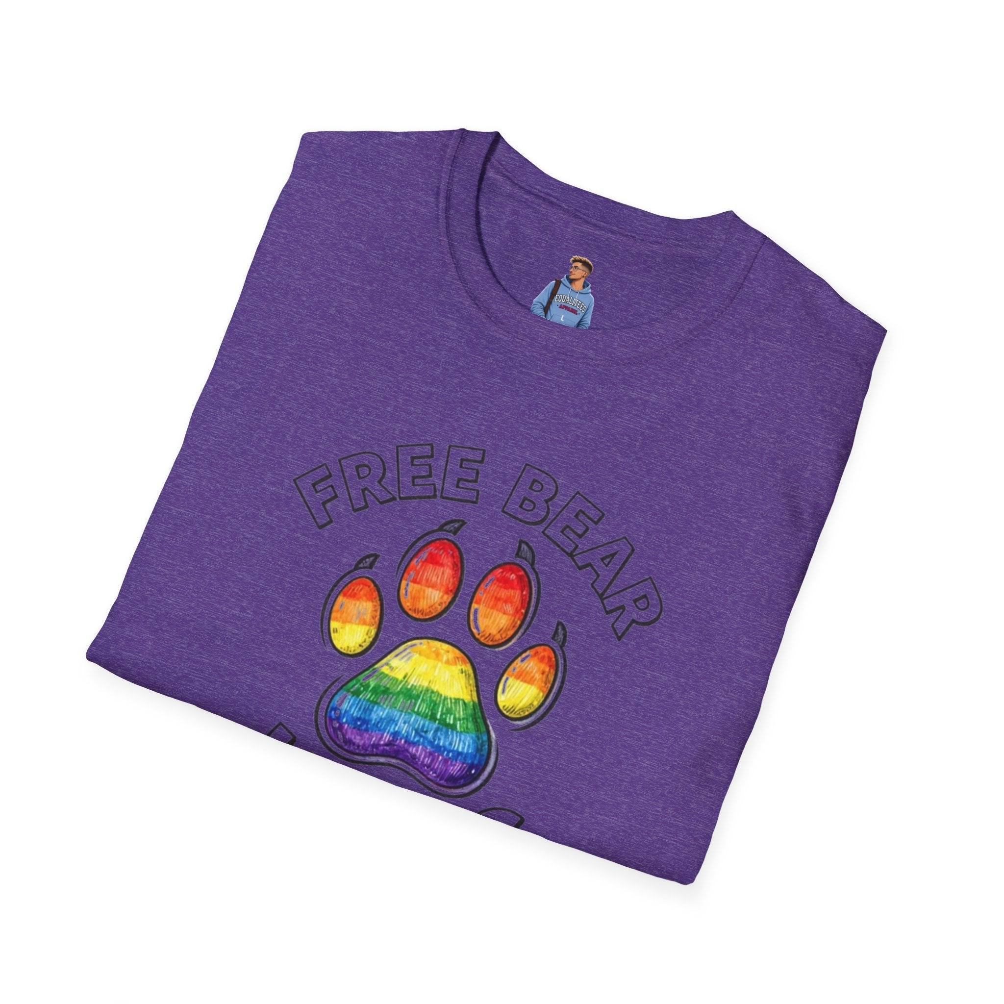 Free Bear Hugs Rainbow Paw T-Shirt